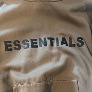 Essentials military green Sweatshirt with Black Lettering